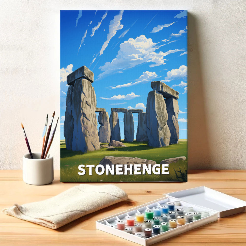 Stonehenge Travel Poster | Paint by Numbers Kit