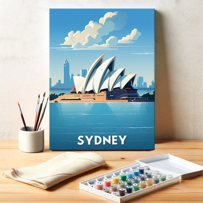 Sydney Travel Poster | Paint by Numbers Kit