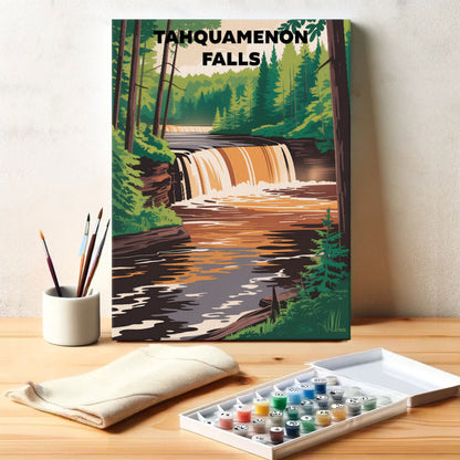 Tahquamenon Falls - U.S. Waterfalls | Paint by Numbers Kit