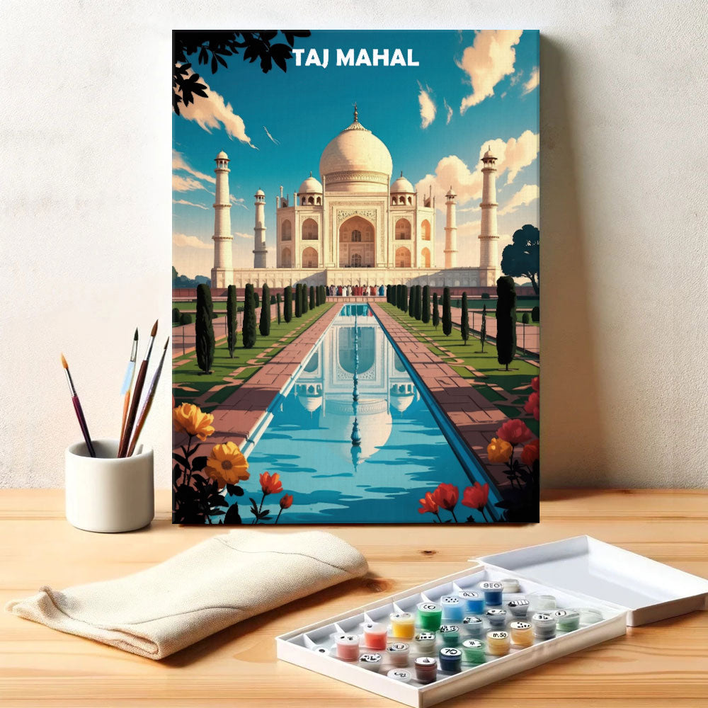 Taj Mahal, India - World Heritage | Paint by Numbers Kit