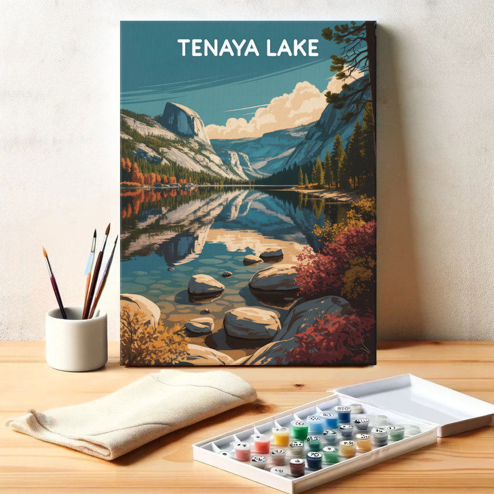 Tenaya Lake - Yosemite National Park | Paint by Numbers Kit