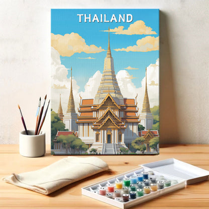 Thailand Reiseposter | Malen nach Zahlen Set