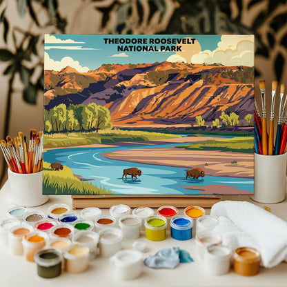 Theodore Roosevelt National Park - Landscape | Paint by Numbers Kit