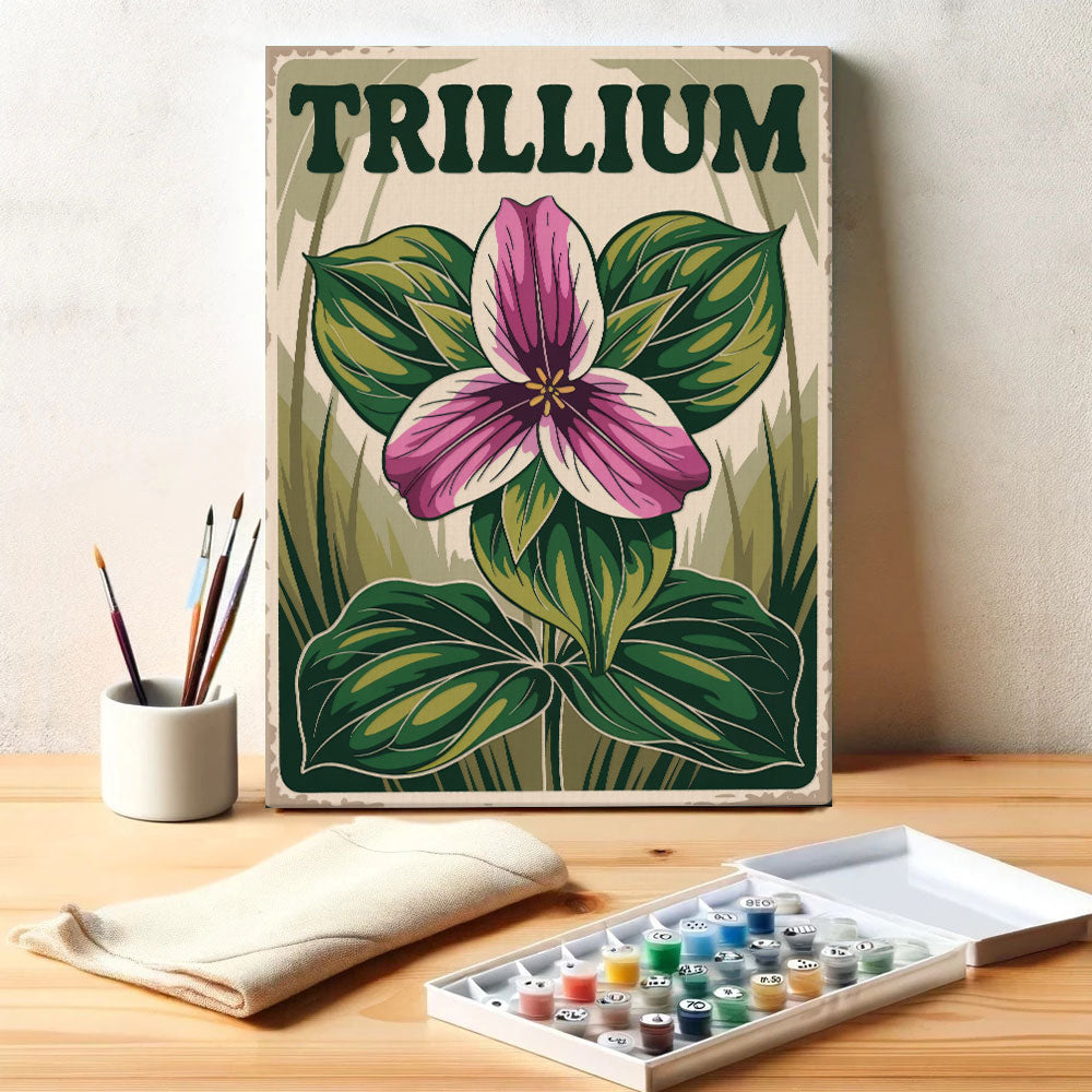 Trillium - US Wildflowers | Paint by Numbers Kit