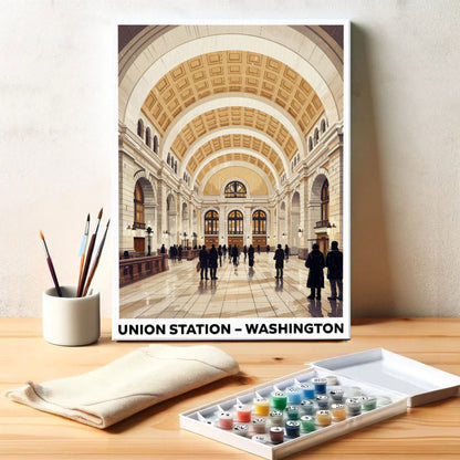 Union Station, Washington | US Landmark | Paint by Numbers Kit