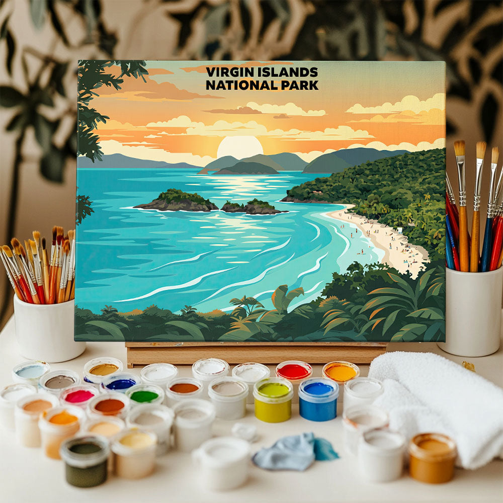 Virgin Islands National Park - Landscape | Paint by Numbers Kit