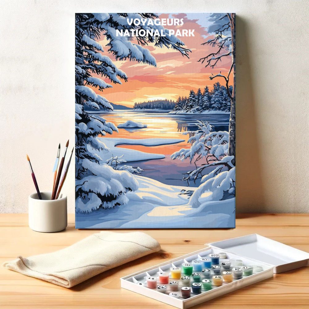 Voyageurs National Park Winter | Paint by Numbers Kit