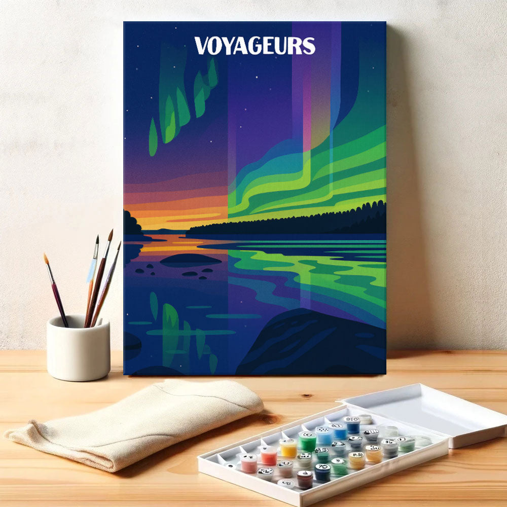 Voyageurs Nationalpark Anfänger | Malen nach Zahlen Set