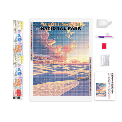 White Sands National Park Diamond Painting (Vintage Edition)