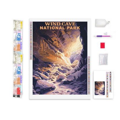 Wind Cave National Park Diamond Painting (Vintage Edition)