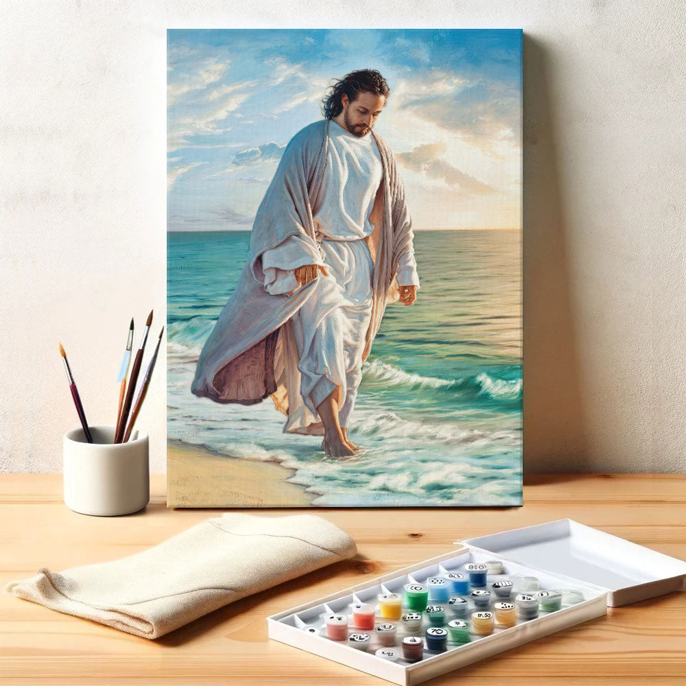 Jesus Walking on The Beach | Paint by Numbers Kit