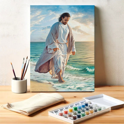 Jesus Walking on The Beach | Paint by Numbers Kit