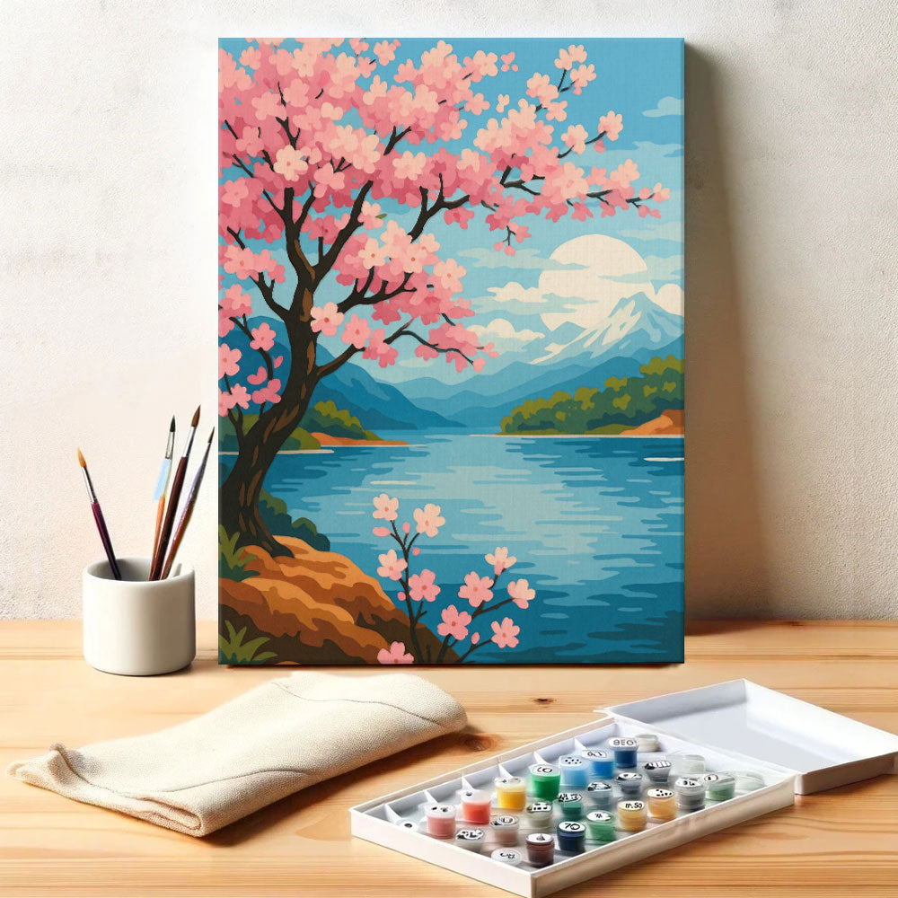 Sakura Lake | Paint by Numbers Kit