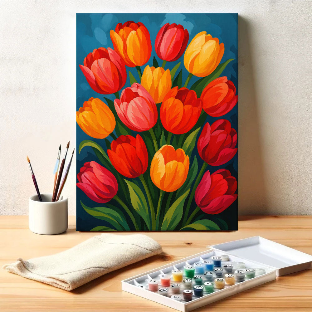 Vibrant Tulips | Paint by Numbers Kit