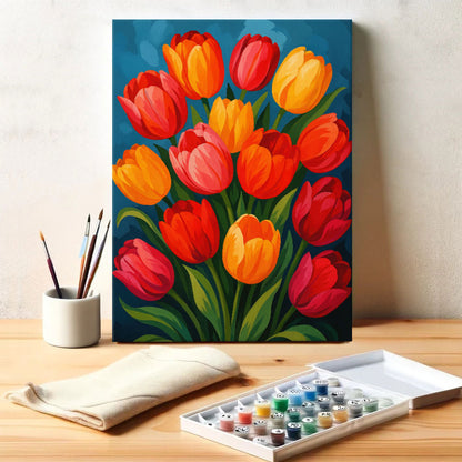 Vibrant Tulips | Paint by Numbers Kit