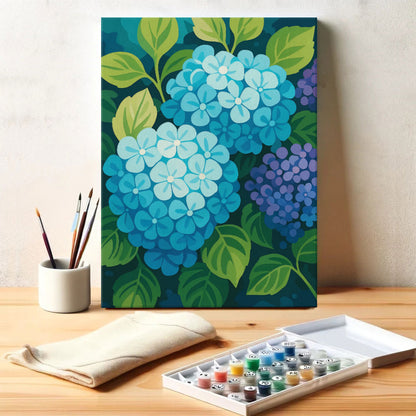 Blue Hydrangeas | Paint by Numbers Kit