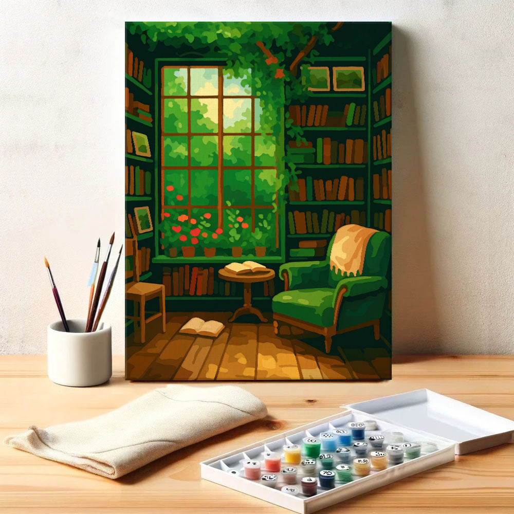 Cozy Library | Paint by Numbers Kit