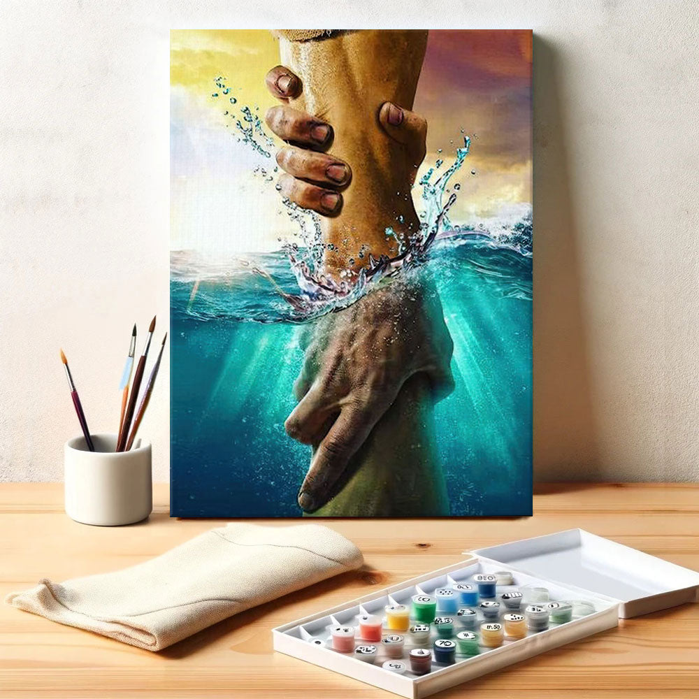 Jesus Saving Hand | Paint by Numbers Kit