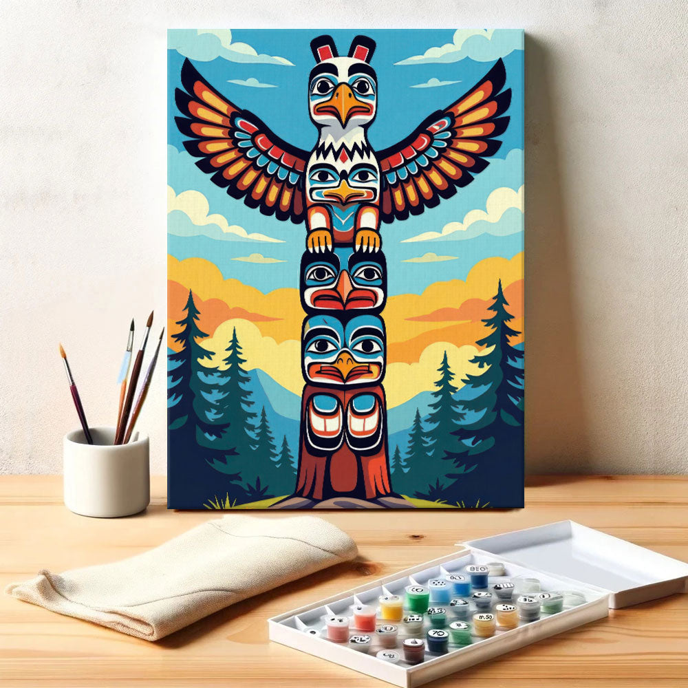 Totem Spirit - Native American | Paint by Numbers Kit
