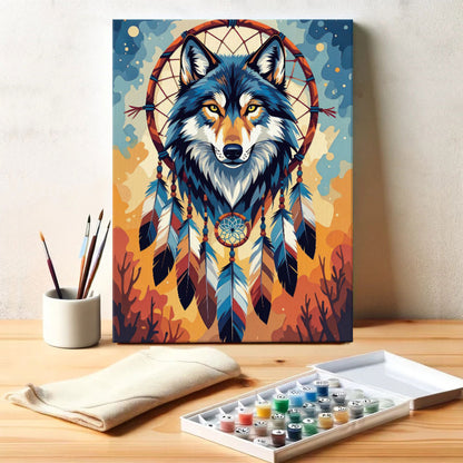 Dream Wolf - Native American | Paint by Numbers Kit