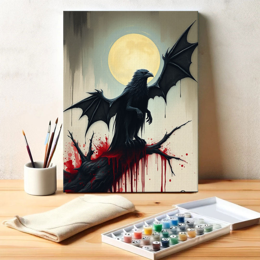 Blood Moon Raven | Paint by Numbers Kit