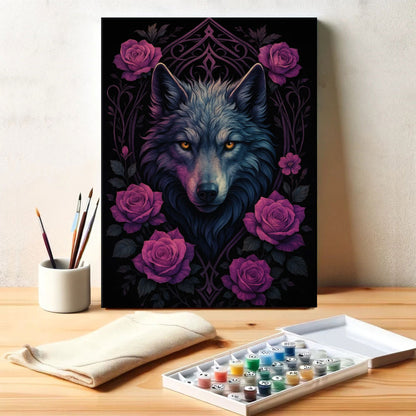 The Violet Rose Wolf | Paint by Numbers Kit