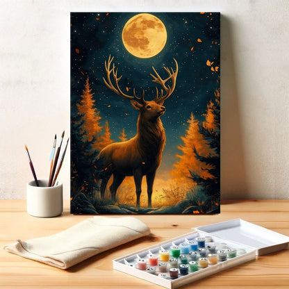 The Moonlit Stag | Paint by Numbers Kit