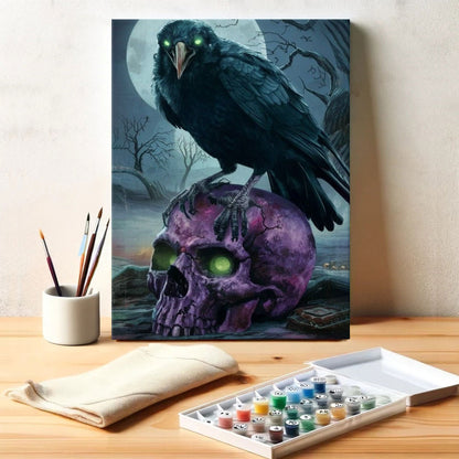 The Raven and the Cursed Relic | Paint by Numbers Kit