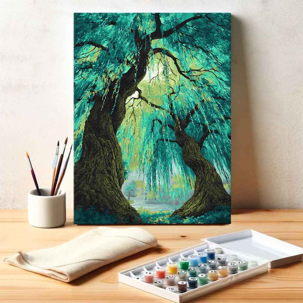 The Whispering Willow Blooms | Paint by Numbers Kit