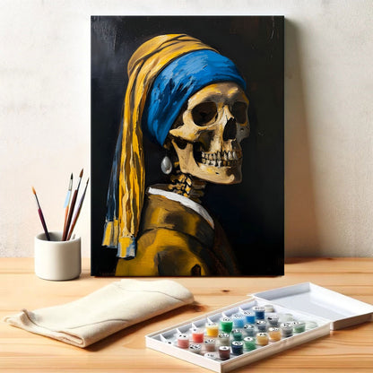 Skull with a Pearl Earring | Paint by Numbers Kit