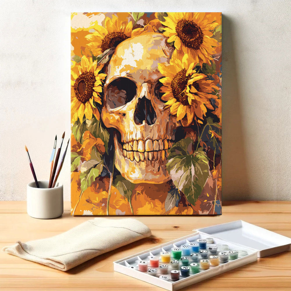 Sunflower Skulls | Paint by Numbers Kit
