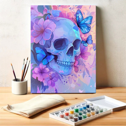 Butterflies Flower Skulls | Paint by Numbers Kit