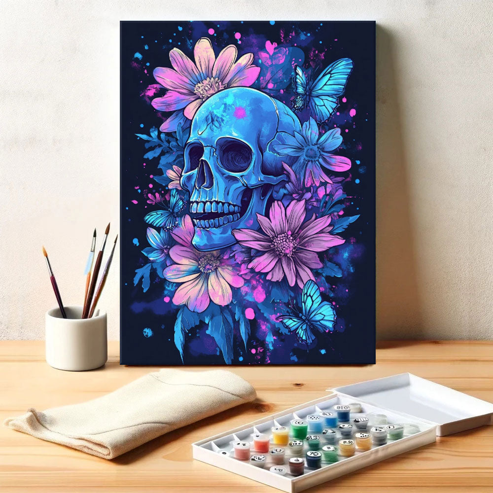 Spring Butterflies Skulls | Paint by Numbers Kit