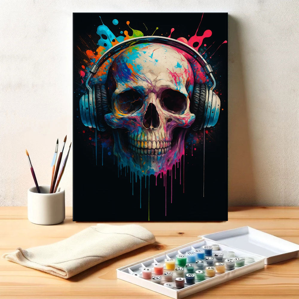 Technicolor Skull | Paint by Numbers Kit