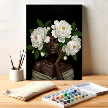 White Peonies | Paint by Numbers Kit