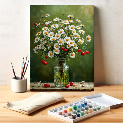 Daisies and Cherries | Paint by Numbers Kit