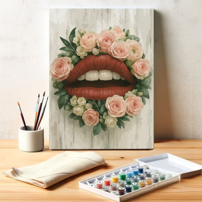 Floral Lips | Paint by Numbers Kit