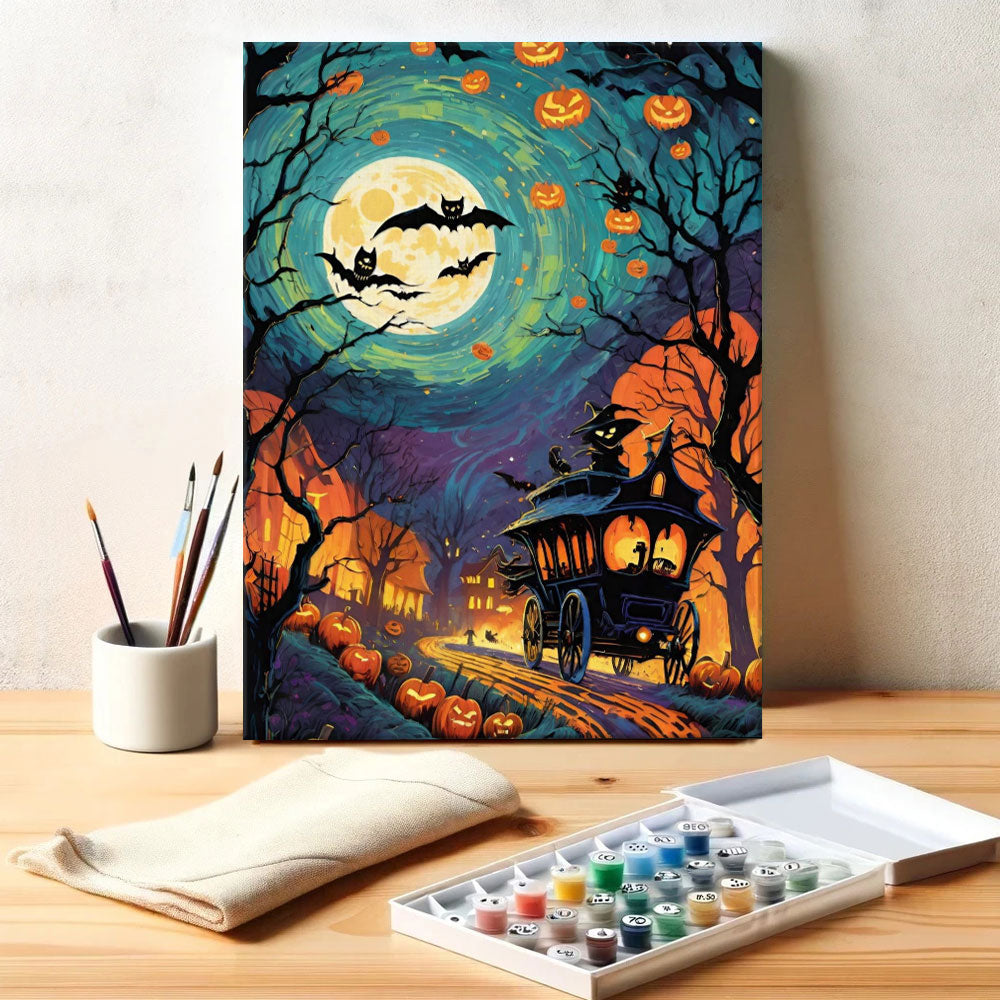 Pumpkin Moon Ride | Paint by Numbers Kit