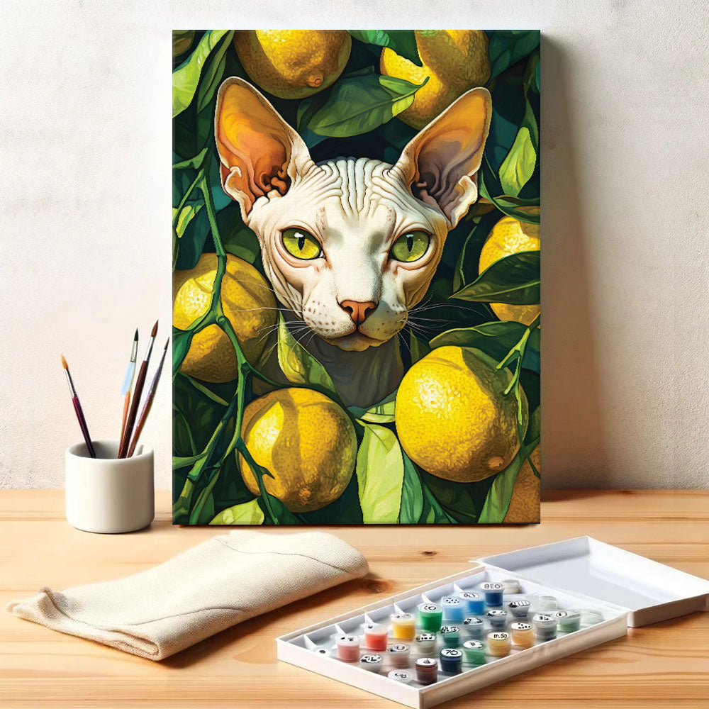 Sphynx cat in Summer Taste | Paint by Numbers Kit