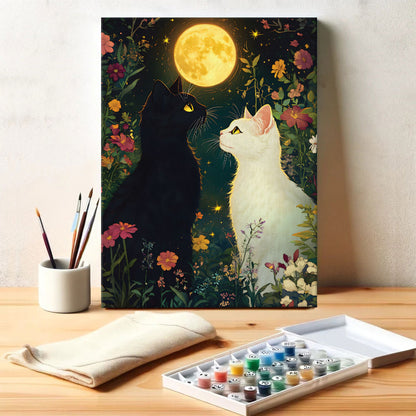 Moonlit Cat Love | Paint by Numbers Kit