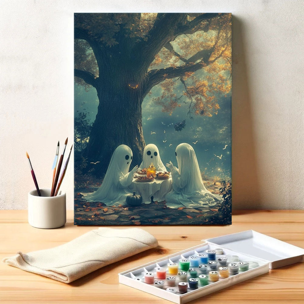 The Ghostly Tea Party | Paint by Numbers Kit