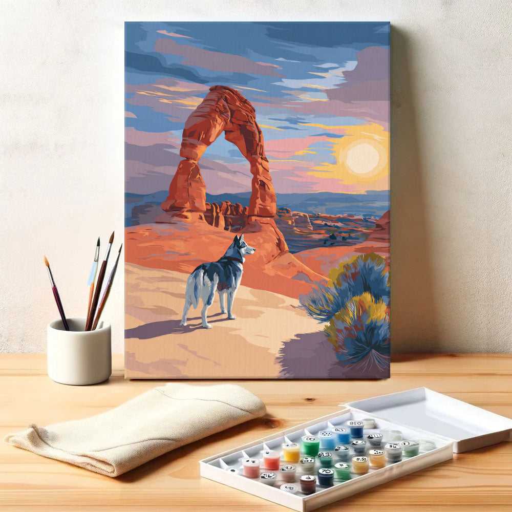Arches NP - Siberian Husky | Paint by Numbers Kit