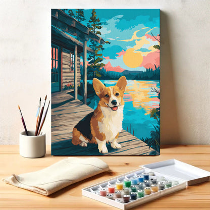 Lake Tahoe - Corgi | Paint by Numbers Kit