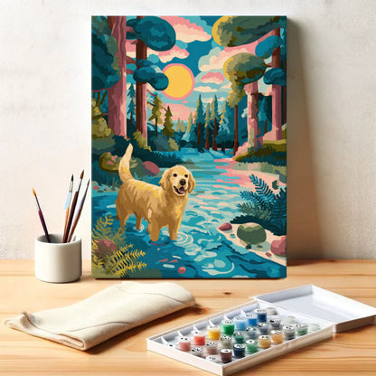 Olympic NP - Golden Retriever | Paint by Numbers Kit