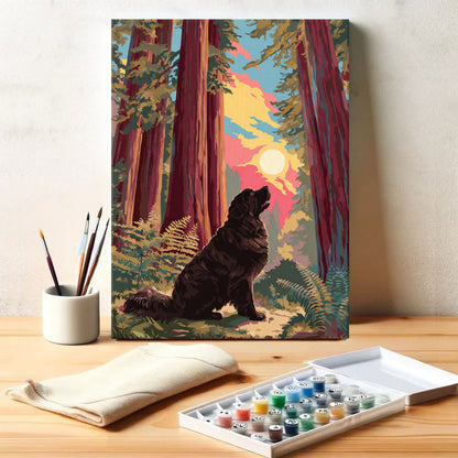 Sequoia NP - Newfoundland Dog | Paint by Numbers Kit