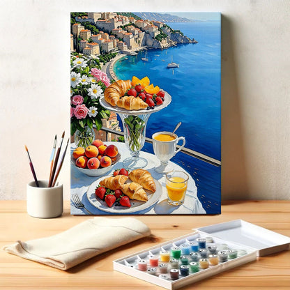 Breakfast on the Amalfi Coast|Paint by Numbers Kit