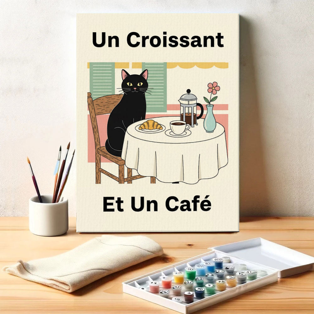 Un Croissant, Et Un Café | Paint By Number Kit
