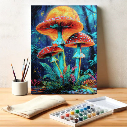 Moonlit Mushrooms | Paint by Numbers Kit