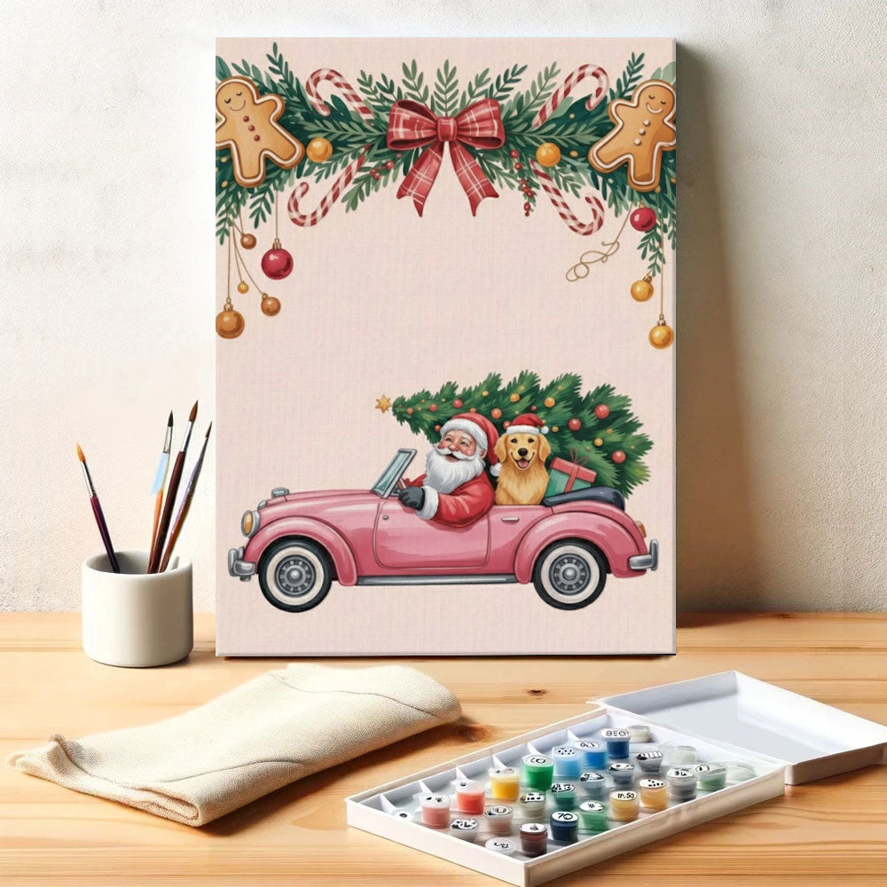 Holiday Cheer on Wheels | Paint by Numbers Kit
