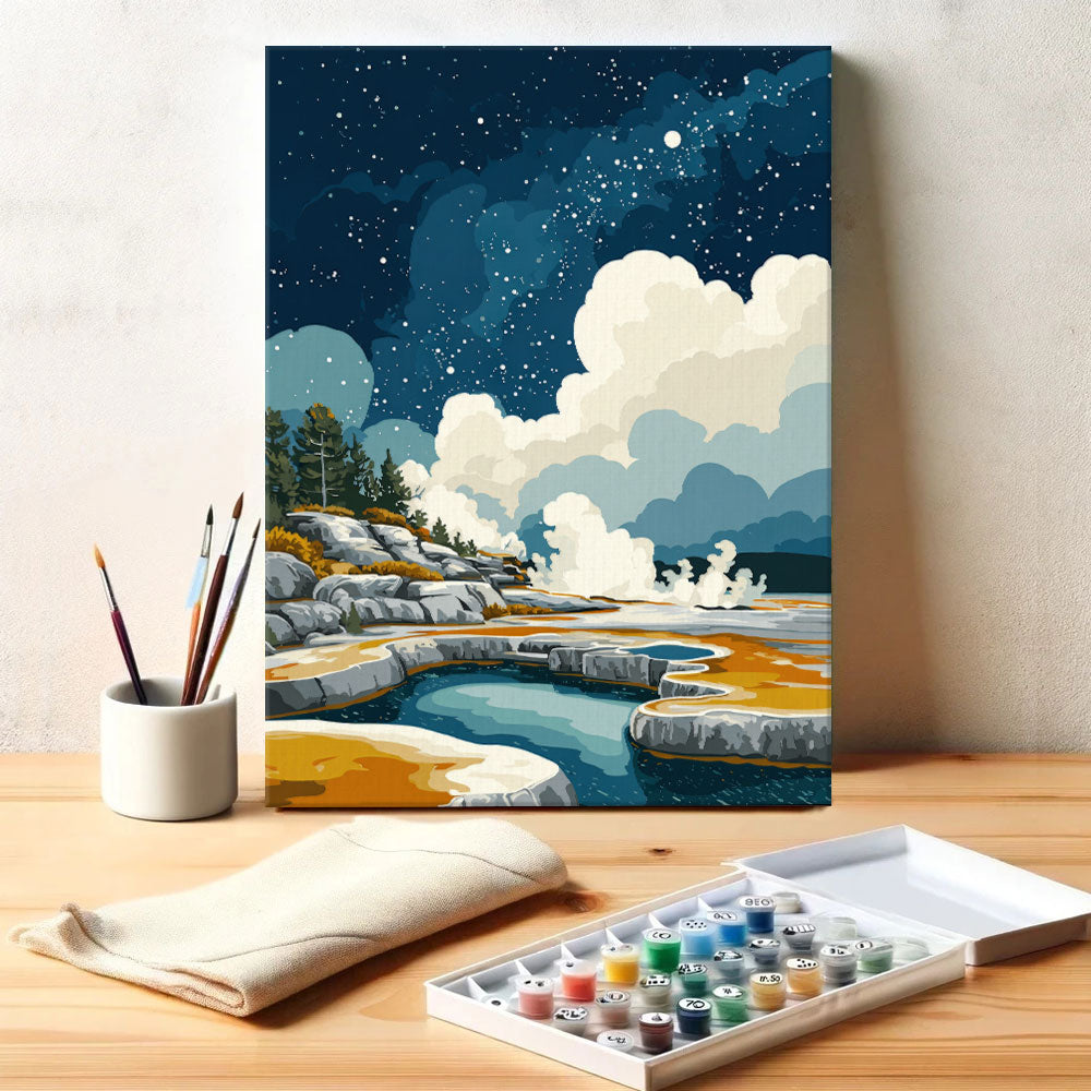 Starlit Geysers | Paint by Numbers Kit